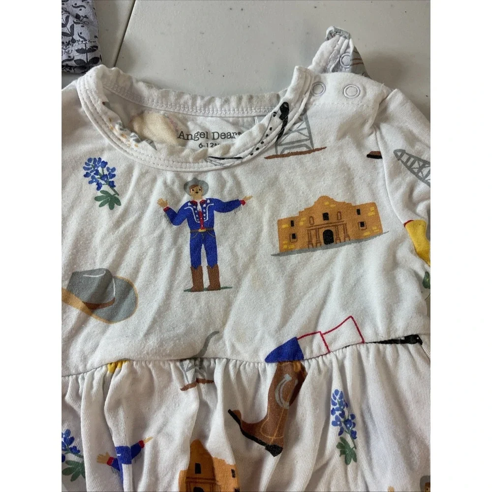 baby girl bamboo 3PC Lot 6-12 mos‎ Kyte Texas Dress, milk barn set